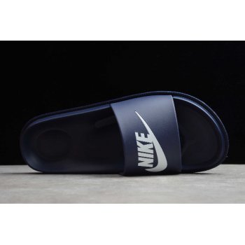 2020 Nike Benassi JDI Slide Navy Blue White Shoes